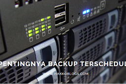 Pentingnya backup secara terschedule