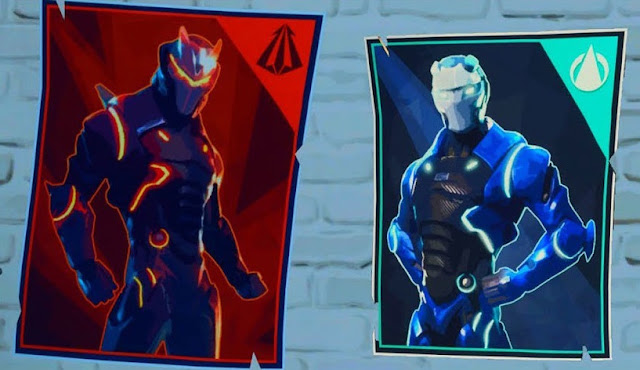 Posters showing Carbide and Omega in Fortnite Season 4