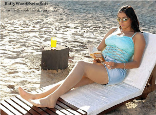 Namitha on the beach relaxing