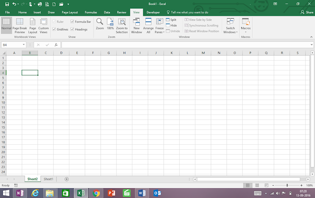 excel screen