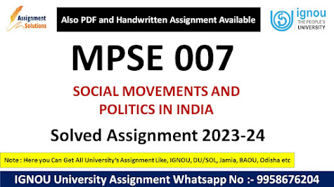 Mpse 007 solved assignment 2023 24 pdf; Mpse 007 solved assignment 2023 24 ignou