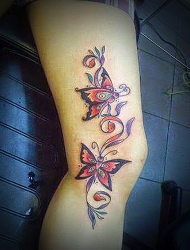 Women Butterfly Tattoo Design, Elbow Butterfly Gorgeous Tattoo, Flower Butterfly Tattoo, Women With Butterfly Tattoo, Women, Flower, Parts,