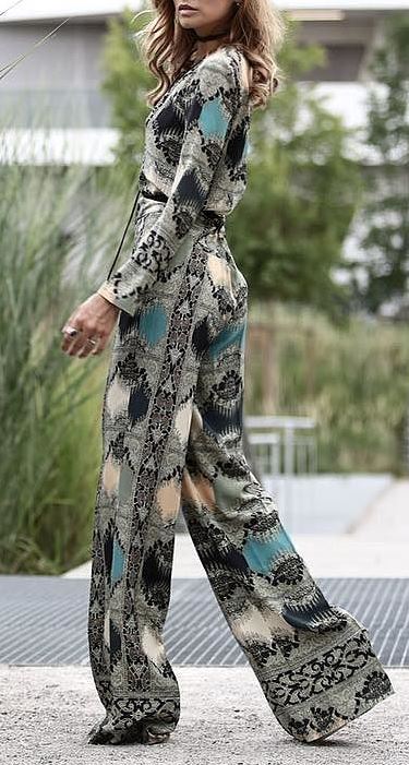 trendy printed jumpsuit