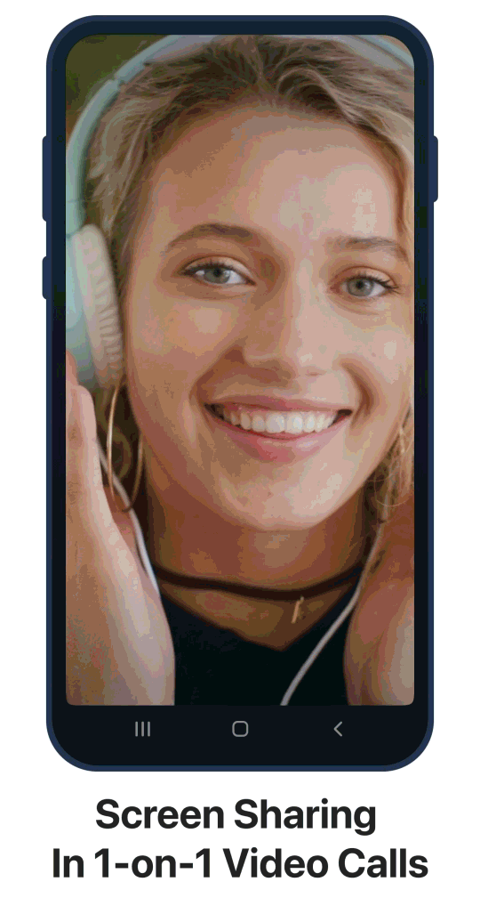 share mobile screen on Telegram Video Call
