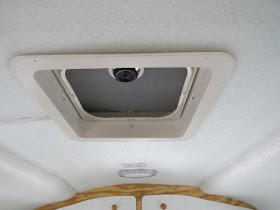 vent trim in a fiberglass trailer