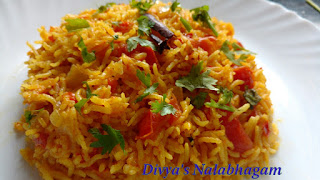 Tomato Rice In Pressure Cooker | Thakkali Sadam