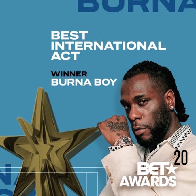 BET Awards 2020: Burna Boy wins Best International Act for the second consecutive year
