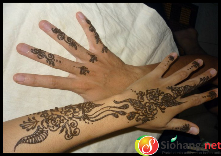  Gambar 50 Gambar Henna Tangan Cantik Simple Sederhana 