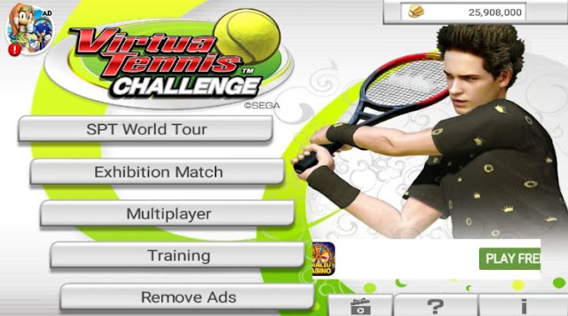 Game Konsul SEGA di ANDROID virtua tennis