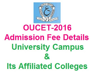 OUCET 2016 Fee Details