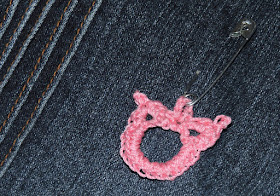 Crochet kitty charm