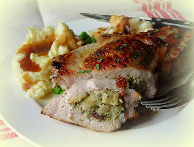 Stuffed Brined Pork Chops