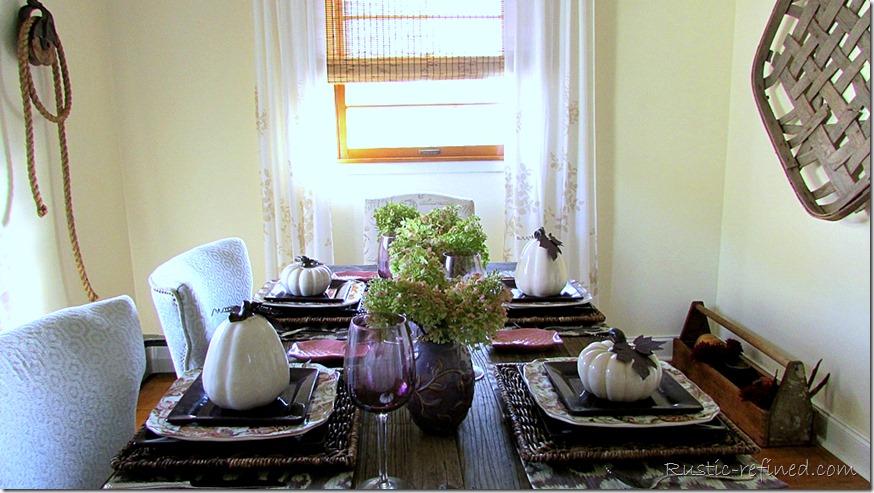 Autumn Dining with modern and traditional place settings