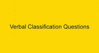 Verbal Classification Sample Questions and Answers