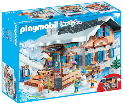 PLAYMOBIL Family Fun - 9280 Cabaña de esquí | Casa de la montaña con nieve | 2018 COMPRAR JUGUETE - TOYS - JOGUINES caja