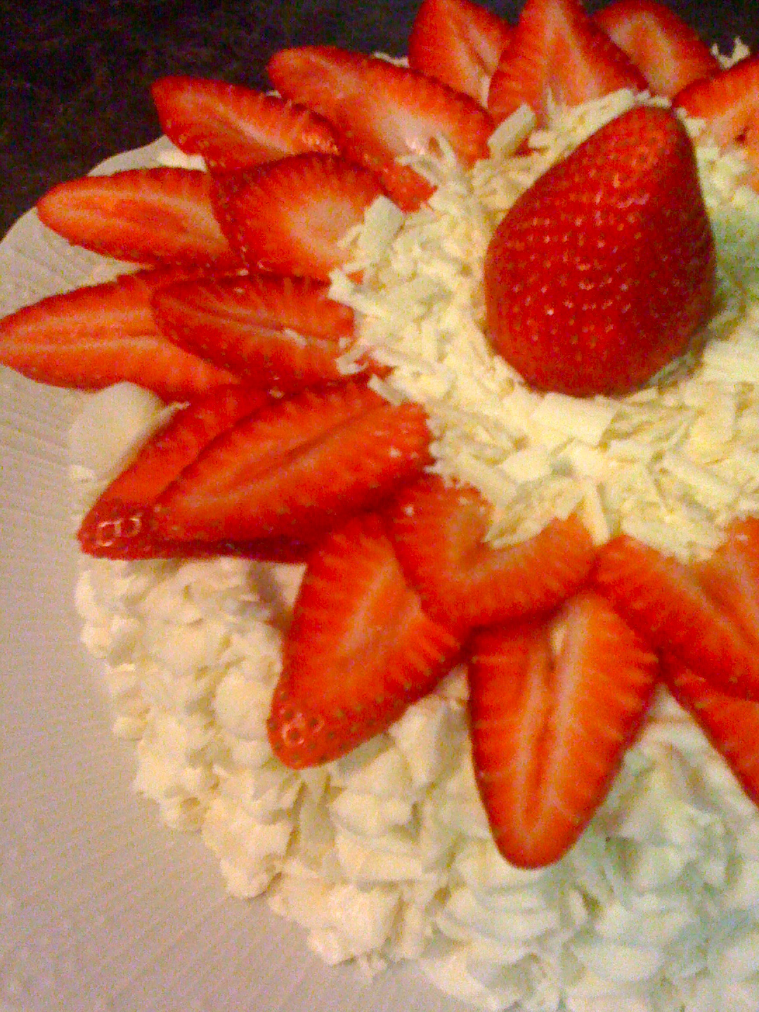 chocolate cake with chocolate strawberries White Chocolate Cake with Strawberries