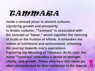 ▷ meaning of the name TAMMARA (✔)