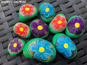 Collection of painted stones