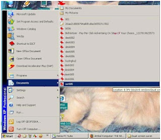 Membersihkan documents history di start menu