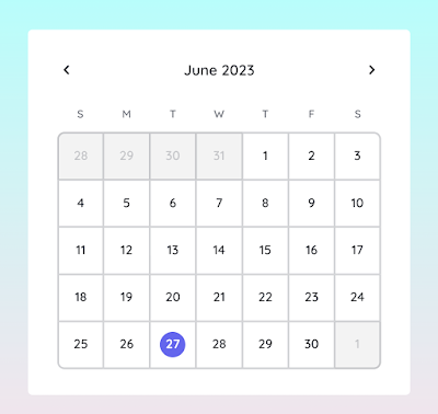 Classroomscreen monthly calendar