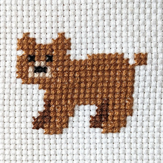 Tiny cute bear cross stitch pattern