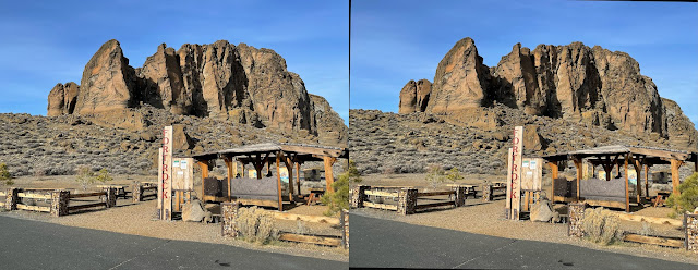 Aerial 3D Photo of Fort Rock State Monument, Oregon