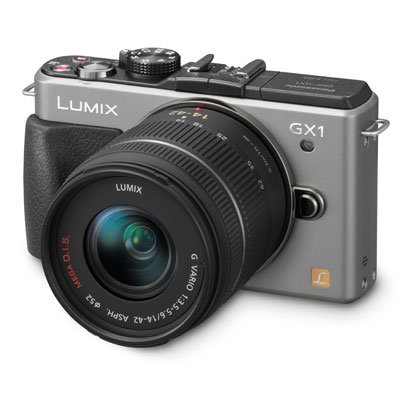 Panasonic Lumix DMC-GX1K 16 MP Micro 4/3 Compact System Camera with 3-Inch LCD Touch Screen and 14-42mm Zoom Lens (Silver)