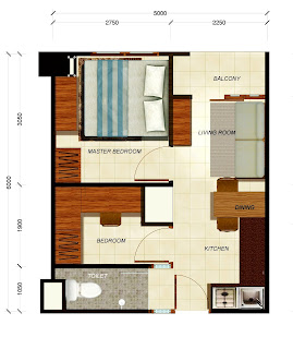 Interior Apartemen Tipe Studio