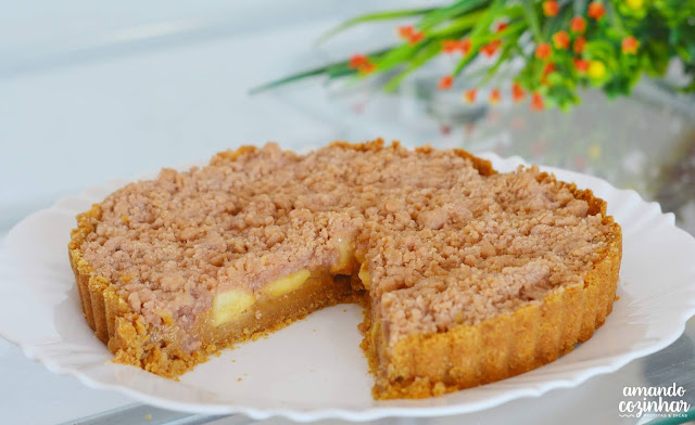 Receita de torta crumble de maçã