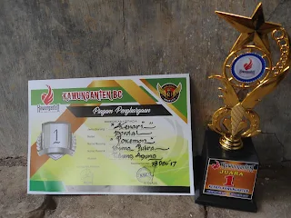 Kenari POKEMON milik Mas Bima, Raih Dua Piagam dan Trophy Kemenangan di LATBER Kawunganten BC