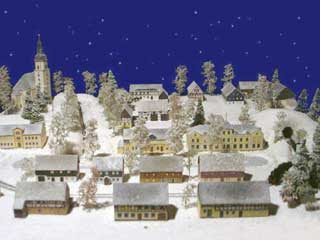 Pretzschendorf Christmas Mountain Village Papercraft