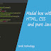 how to make modal box with HTML, CSS, pure Javascript