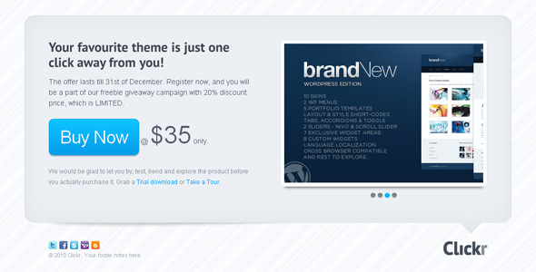 Clickr Landing Page - Business Corporate