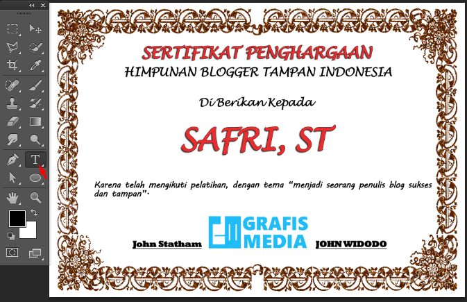 Cara Mudah Membuat Sertifikat Dengan Photoshop - GRAFIS 