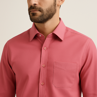 Elegant and Modern Men’s Pink Shirt Design
