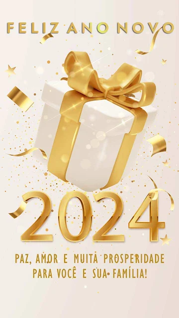 O papel de parede Frase Curta Feliz Ano Novo 2024 Para WhatsApp é uma imagem em alta resolução hd gratuito para celular masculino e feminino.