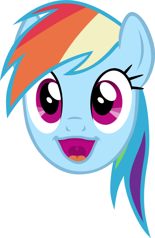 Rainbow Dash Happy Face