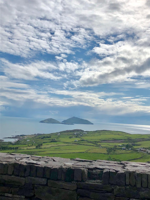 The Skellig Islands in the distance