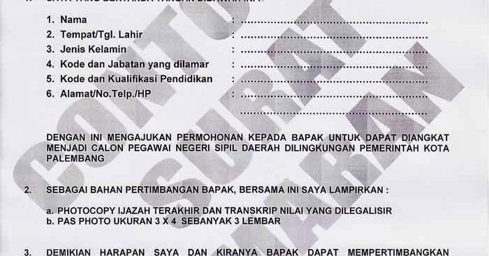 Contoh Surat Lamaran Kerja Front Office