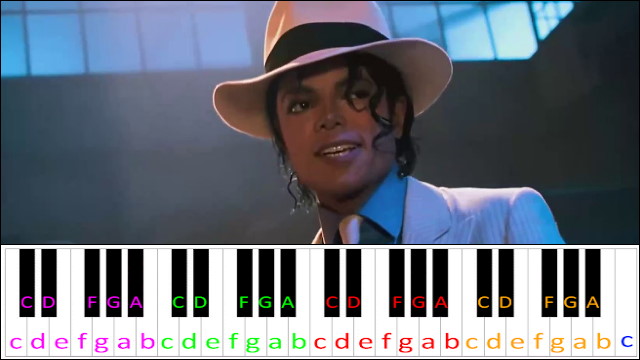 Smooth Criminal by Michael Jackson (Hard Version) Piano / Keyboard Easy Letter Notes for Beginners