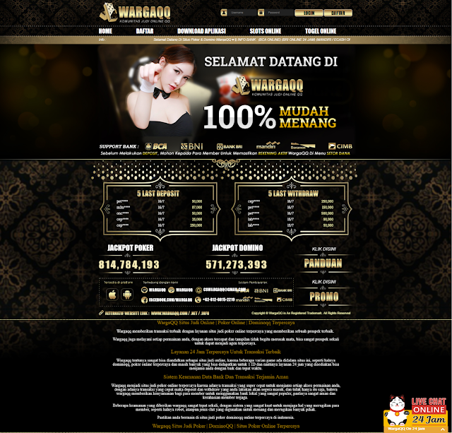 WargaQQ Situs Judi Poker Domino99 QQ Online Resmi Indonesia