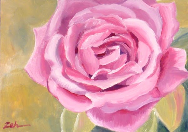 oil paintings of roses. A silky garden rose in soft
