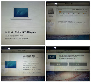 Laptop MacBook Pro 13-inch A1181 Intel Core 2 Duo 2GHz RAM 4GB HDD 320GB Seken