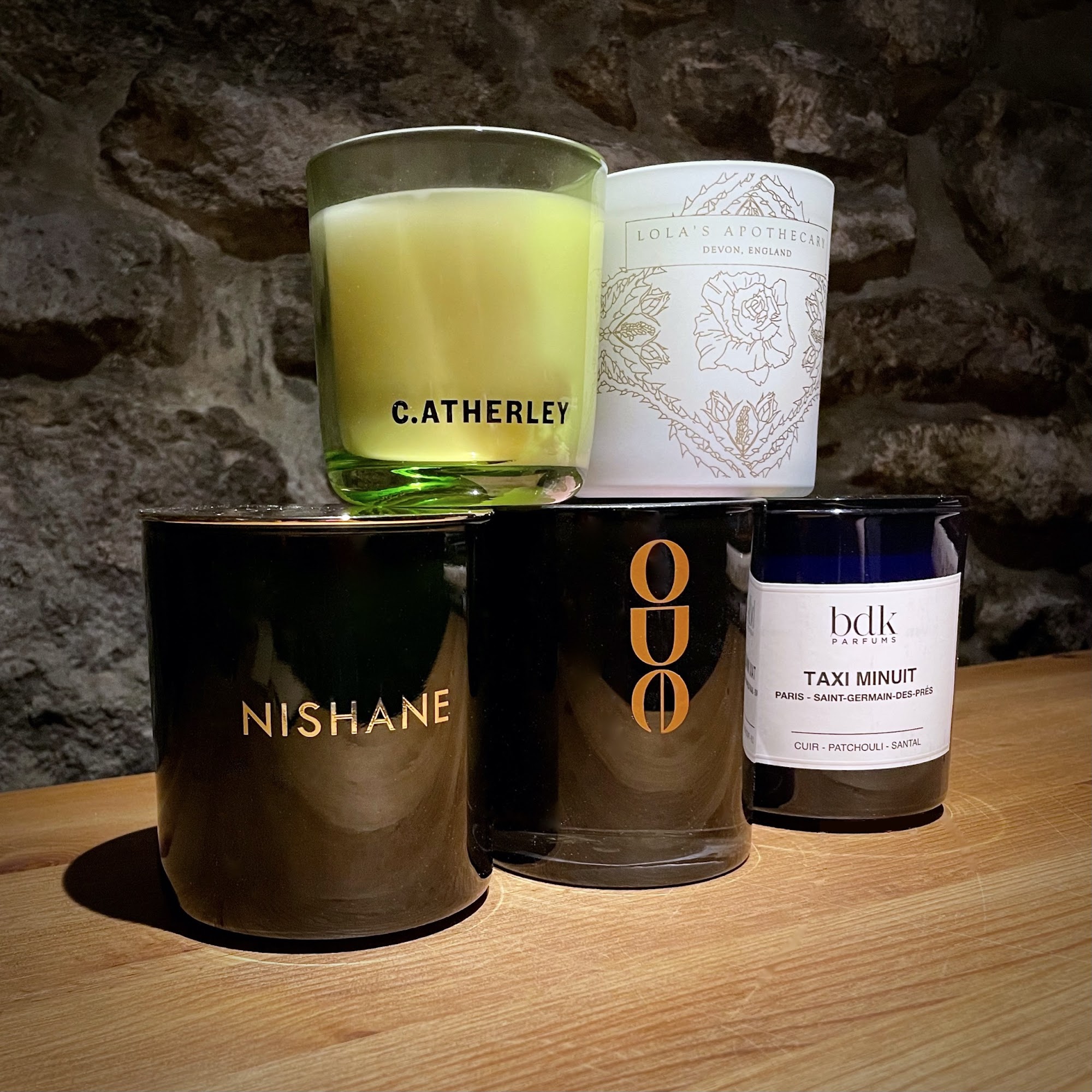 A group shot of my Top Five Candles For Christmas 2023