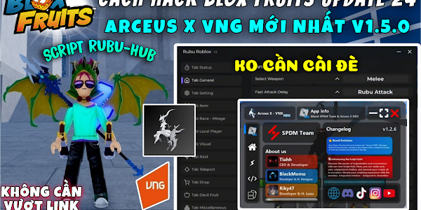 ROBLOX - UPDATE ARCEUS X VNG, QUỐC TẾ MỚI NHẤT, KHÔNG CẦN CÀI ĐÈ