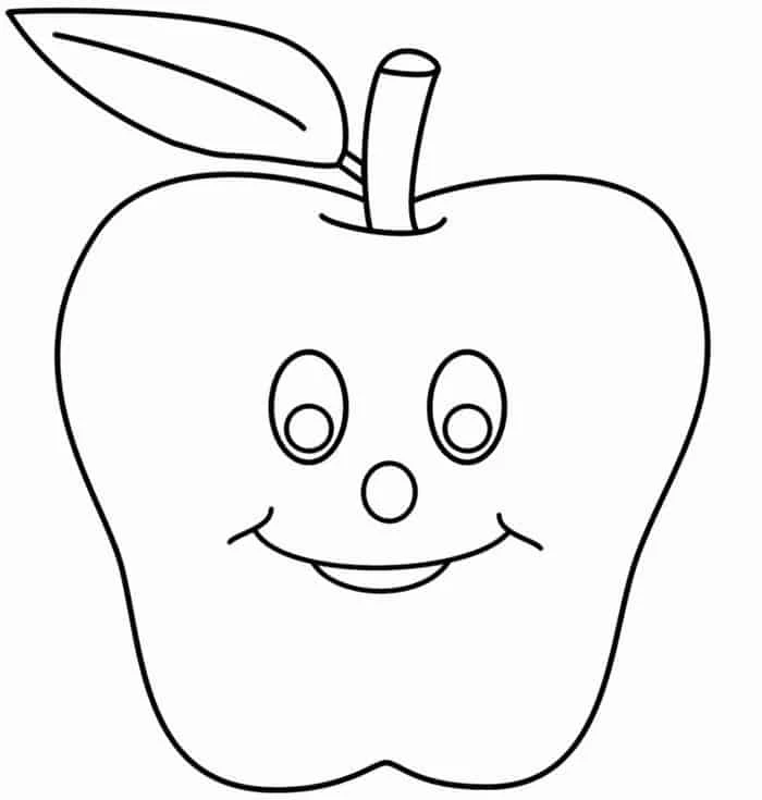 Apple Emoji Coloring Pages