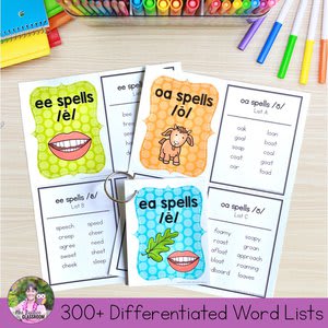 300+ Differentiated Word Lists for Spelling and Word Work