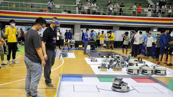 ▲高中職組自主移動機器人競賽。（圖／建國科大提供）