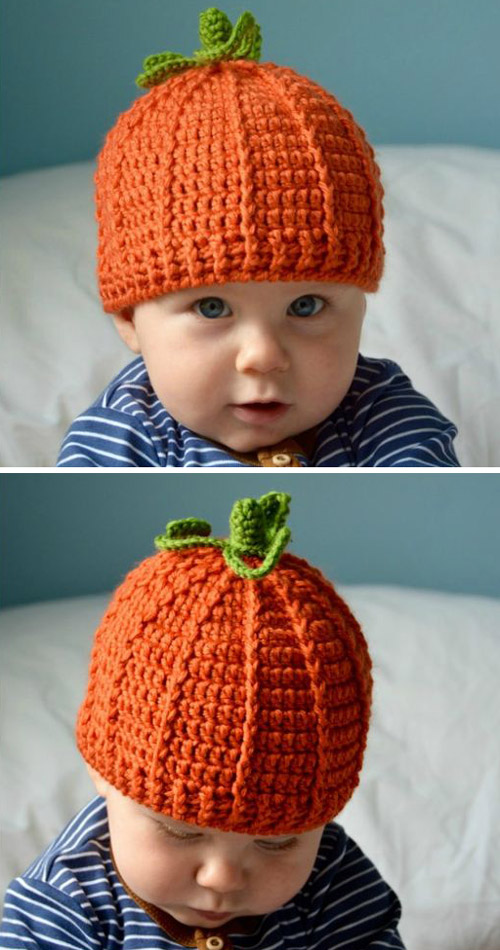 The Pumpkin Beanie Hat - Free Crochet Pattern