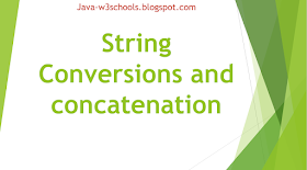 String Conversions and concatenation